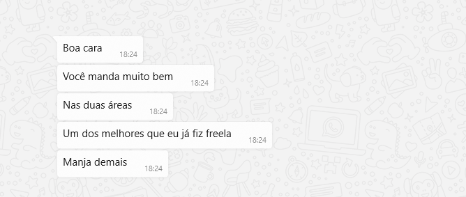 Depoimento de cliente sobre serviços de design e programação – Rafael Pinto – Avaliação 21