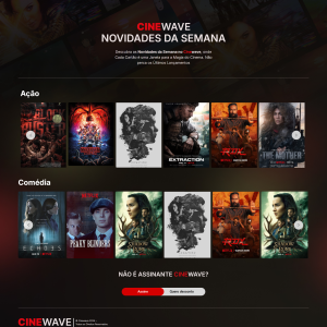 Portfólio Site Cinewave Seja Assinante – Projeto Webdesign Rafael Pinto